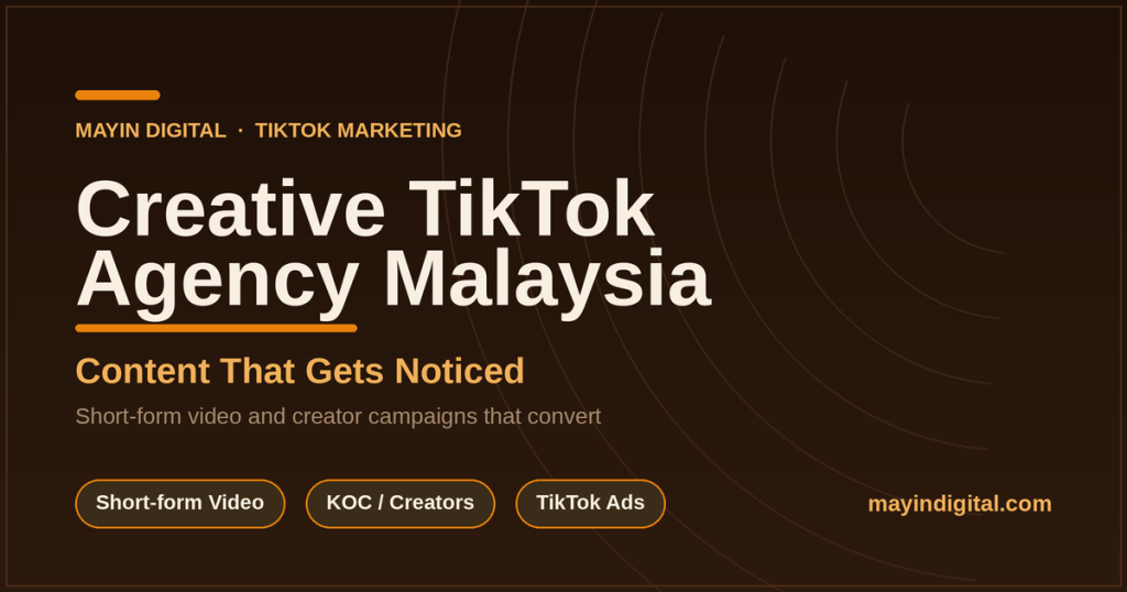 Creative TikTok Agency Malaysia cover