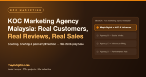 KOC marketing agency Malaysia — Mayin Digital 2026 guide cover